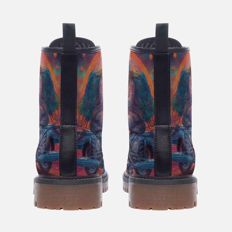 Hippie Art Zone - Hippie Hollow Horror Route Casual Leather Lightweight Boots For Hippies