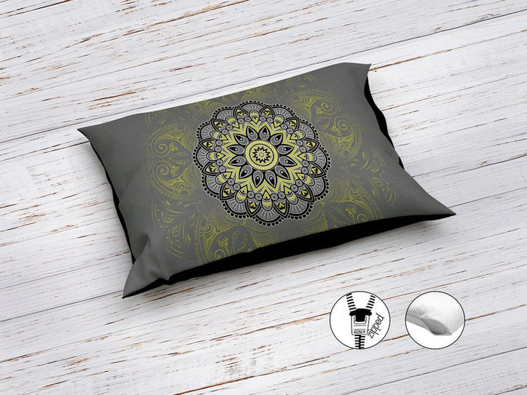 Hippie Art Zone - Chartreuse Mandala Bedding Set For Hippies