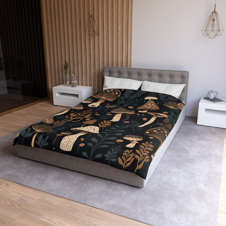 Hippie Art Zone - Dark Academia Mushroom, Halloween Forestcore Bedding Set For Hippies