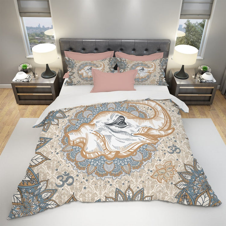 Hippie Art Zone - Elephant Boho Bedding Set For Hippies