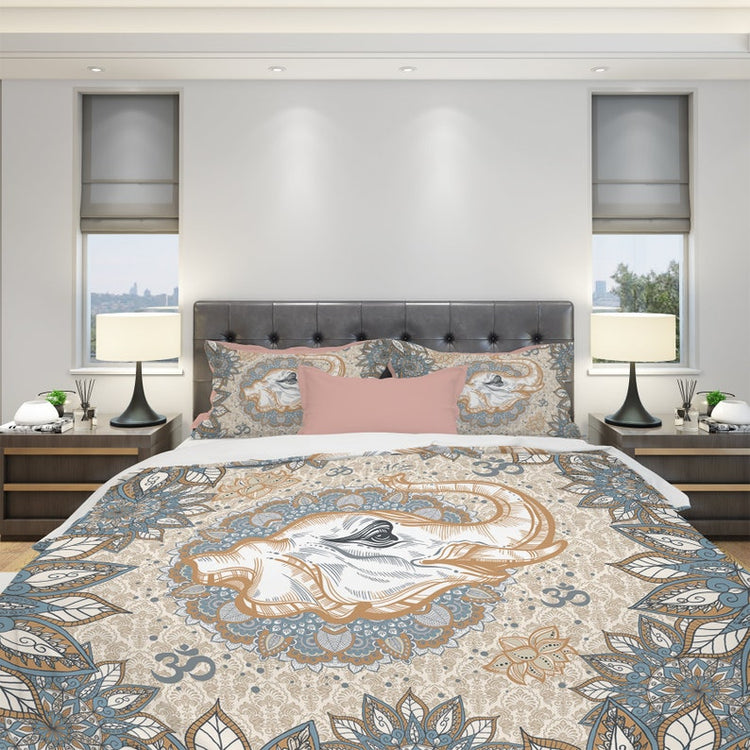 Hippie Art Zone - Elephant Boho Bedding Set For Hippies