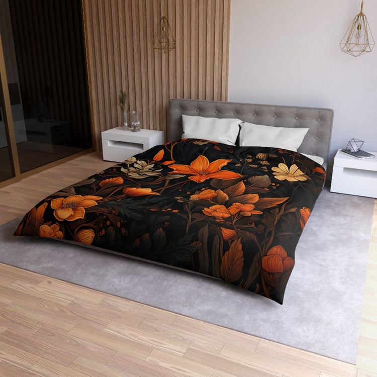 Hippie Art Zone - Dark Academia Autumn Leaves, Halloween Forestcore Bedding Set For Hippies