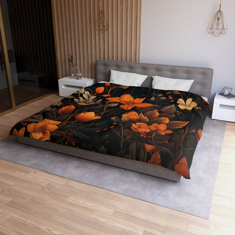 Hippie Art Zone - Dark Academia Autumn Leaves, Halloween Forestcore Bedding Set For Hippies
