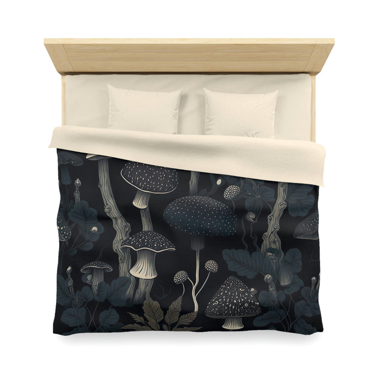 Hippie Art Zone - Dark Academia Mushroom, Gothic Forestcore Bedding Set For Hippies