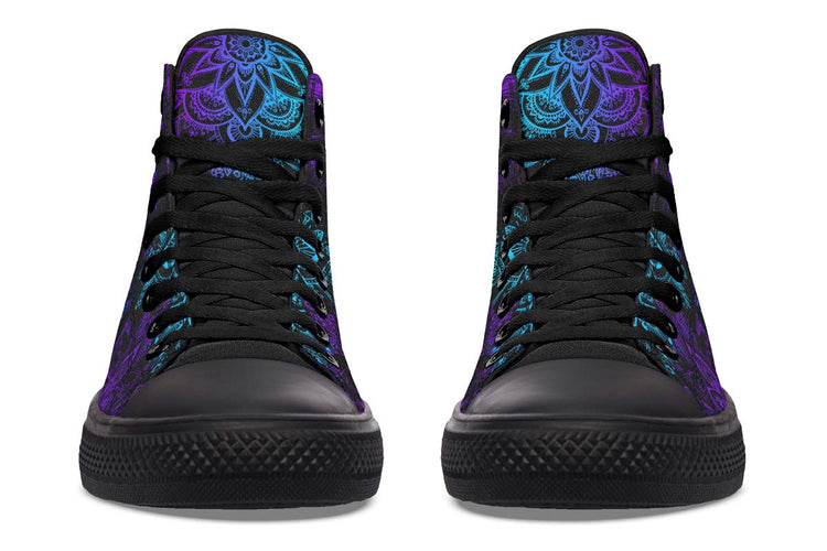 hippieartzone Shoes - COLORFUL WOLF MANDALA