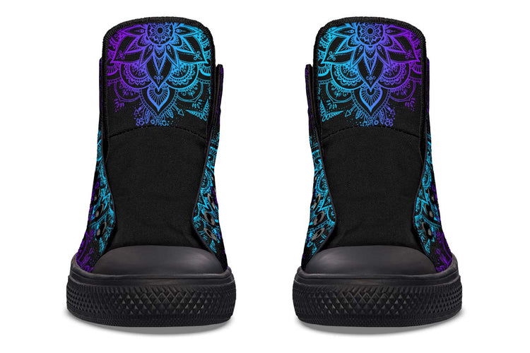 hippieartzone Shoes - COLORFUL WOLF MANDALA