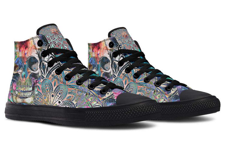 hippieartzone Shoes - ACRYLIC PAINTING SKULL