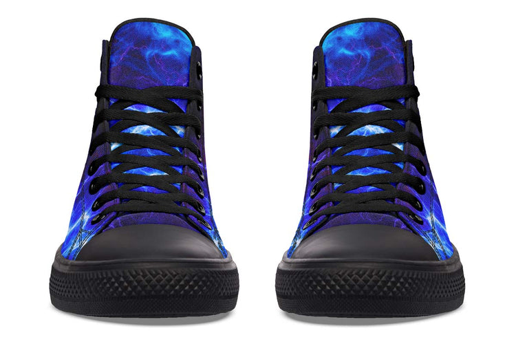hippieartzone Shoes - GRIM REAPER ELECTRIC BLUE EYES