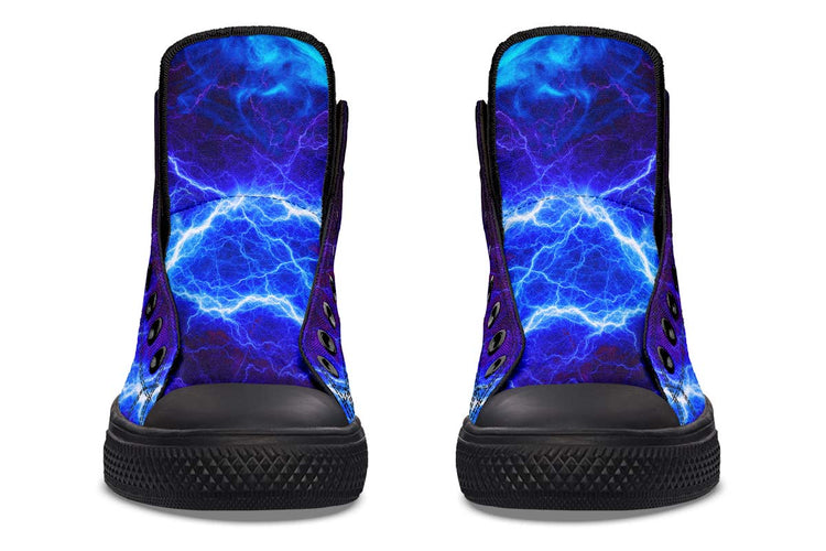 hippieartzone Shoes - GRIM REAPER ELECTRIC BLUE EYES