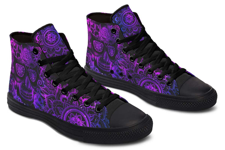 hippieartzone Shoes - GALAXY MANDALA SKULL