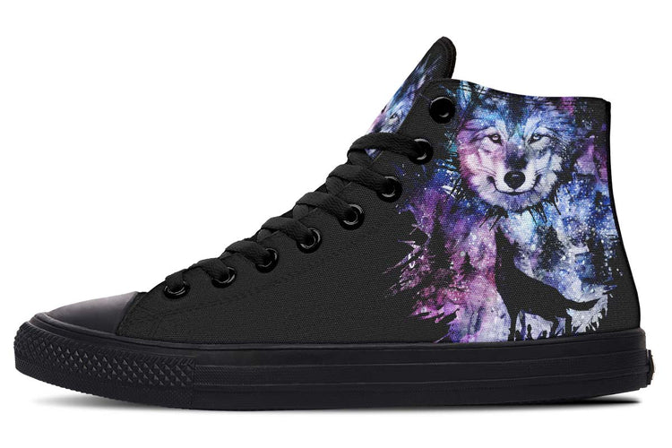 hippieartzone Shoes - COLORFUL WOLF SPLATTER