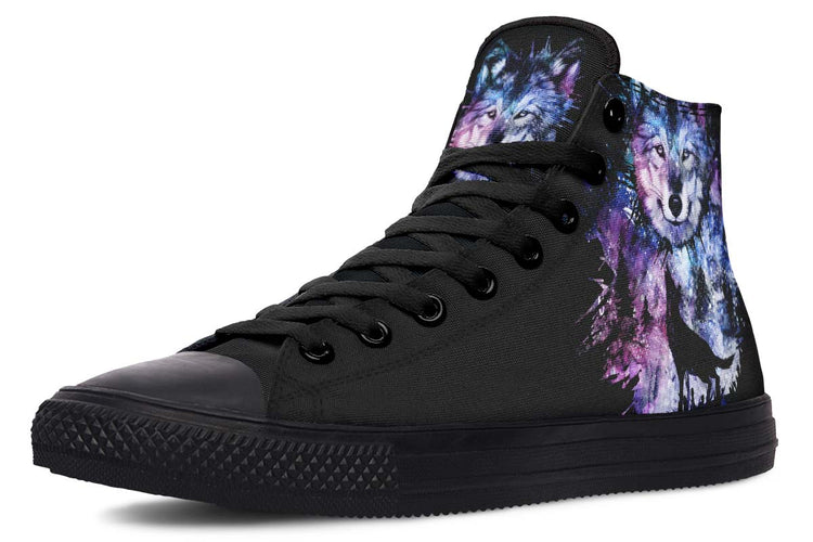 hippieartzone Shoes - COLORFUL WOLF SPLATTER