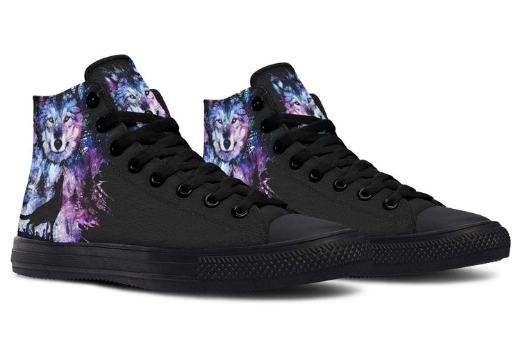 hippieartzone Shoes - COLORFUL WOLF SPLATTER