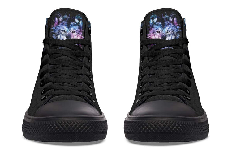 hippieartzone Shoes - COLORFUL WOLF SPLATTER