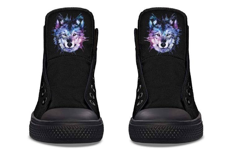 hippieartzone Shoes - COLORFUL WOLF SPLATTER