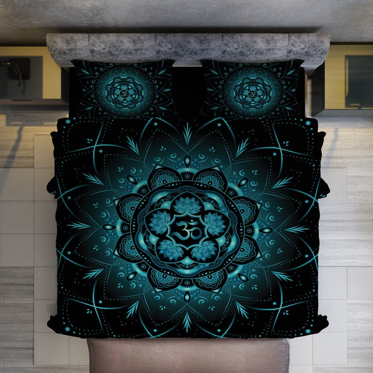 Hippie Art Zone - Lotus Mandala Bedding Set For Hippies