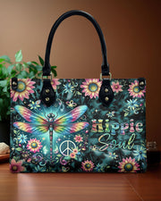 hippieartzone Bag - HIPPIE SOUL DRAGONFLY LEATHER HANDBAG