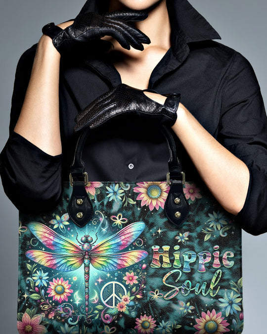 hippieartzone Bag - HIPPIE SOUL DRAGONFLY LEATHER HANDBAG