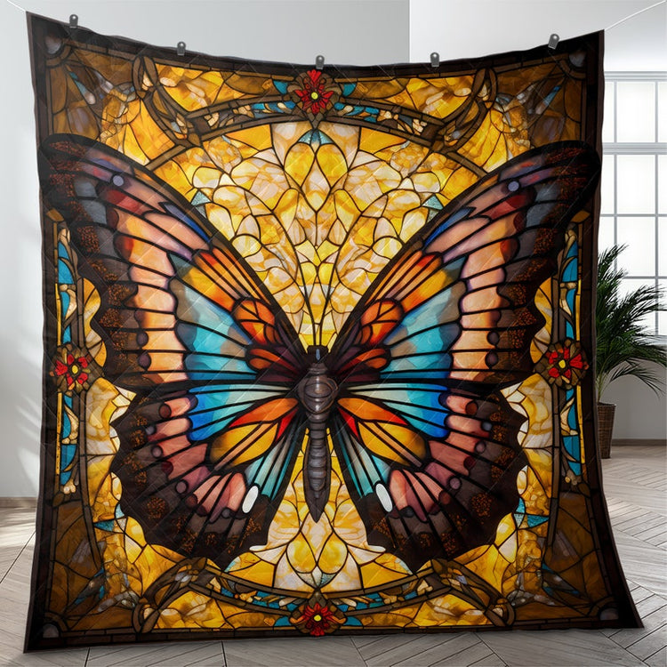 Hippie Art Zone - Retro Holiday Butterfly Quilt Bedding Set For Hippies