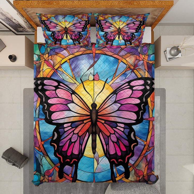 Hippie Art Zone - Retro Monarch Butterfly Badding Set For Hippies