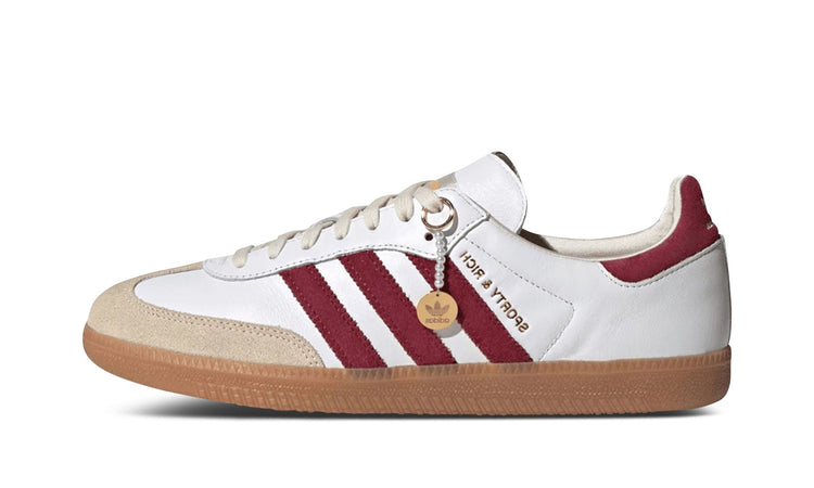 Samba OG "Sporty & Rich - White Core Burgundy" Sneaker IF5660