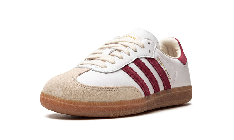 Samba OG "Sporty & Rich - White Core Burgundy" Sneaker IF5660