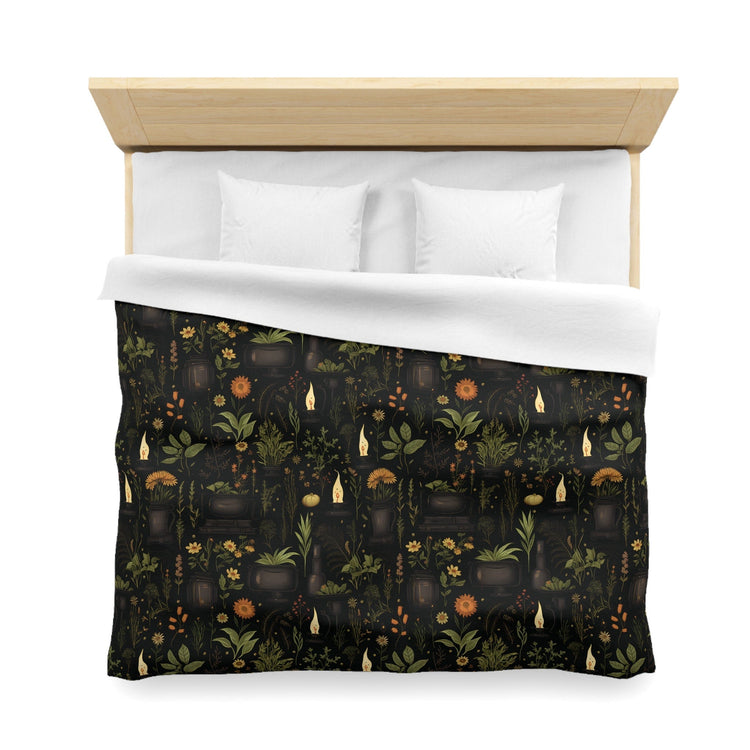 Hippie Art Zone - The Spells of Herbs, Witchy Forest Bedding Set For Hippies