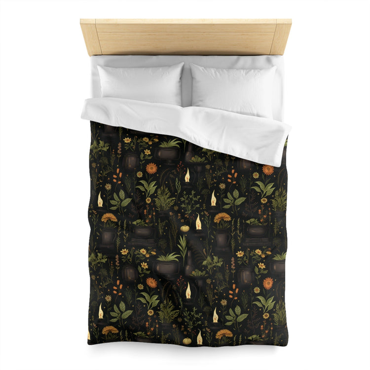 Hippie Art Zone - The Spells of Herbs, Witchy Forest Bedding Set For Hippies