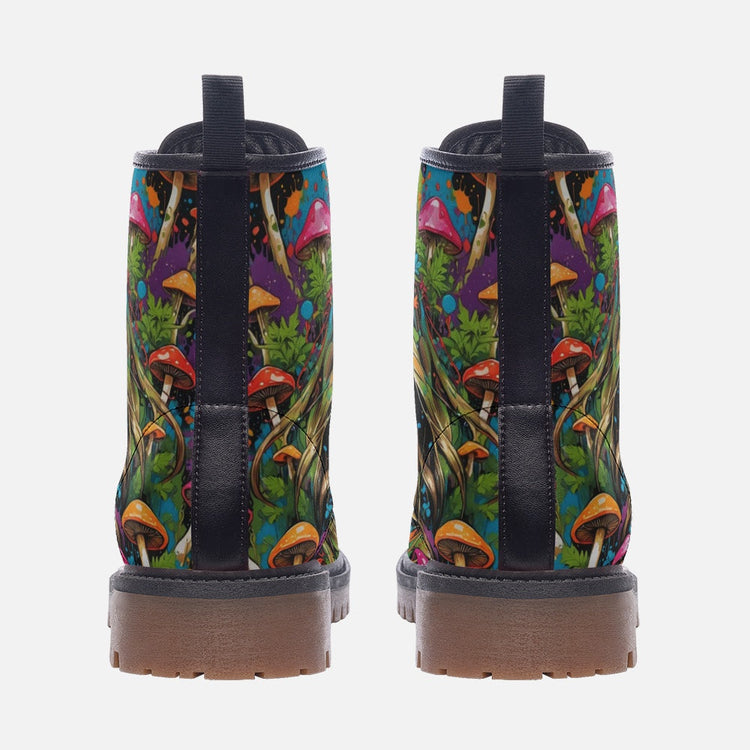 Hippie Art Zone - Nature Mother Art Casual Leather Lightweight Boots for Hippies