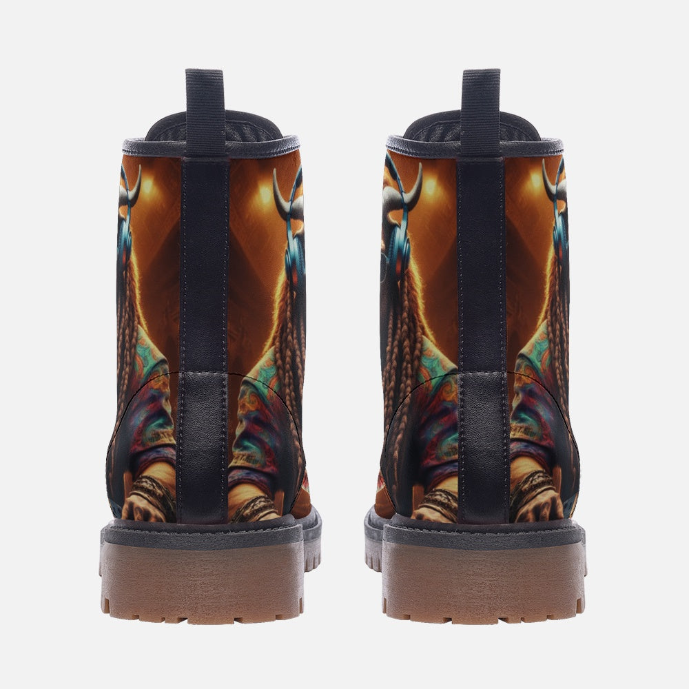 Hippie Art Zone - Rocking Antelope Casual Leather Lightweight Boots For Hippies