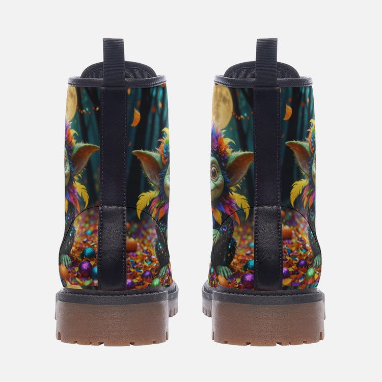 Hippie Art Zone - Colorful Forest Dwarf Leather Boots For Hippie Halloween