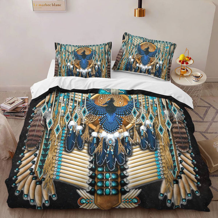 hippieartzone - Native American Bird Pattern Bedding Set