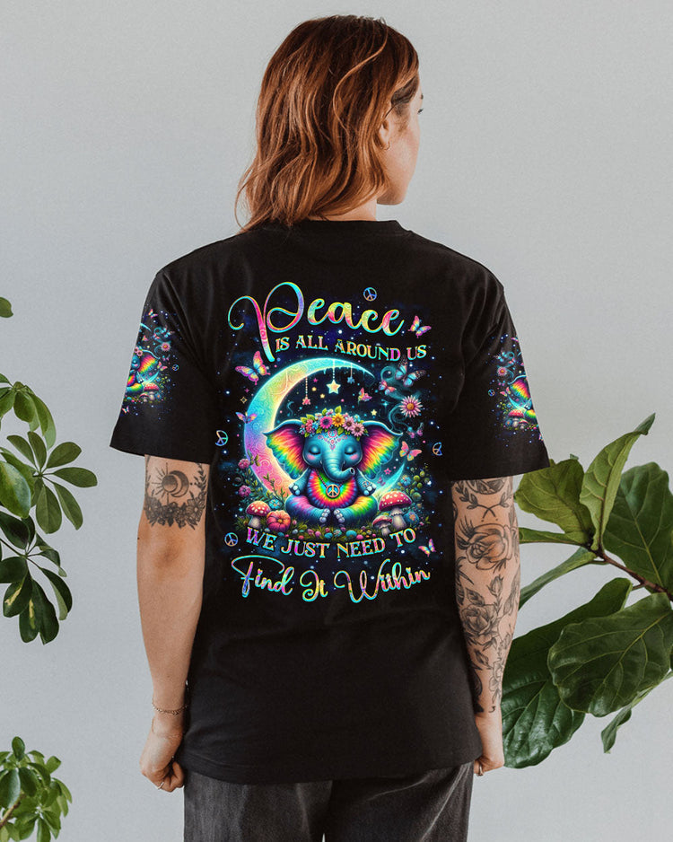 Hippie Art Zone - Peace Is All Around Us Elephant For Hippie