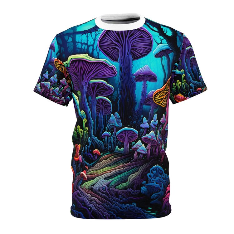 hippieartzone T-Shirt Fiametta Bellini - Psychedelic Camouflage Tee - Blacklight Reactive Apparel