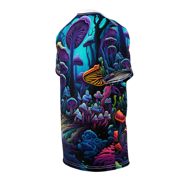 hippieartzone T-Shirt Fiametta Bellini - Psychedelic Camouflage Tee - Blacklight Reactive Apparel