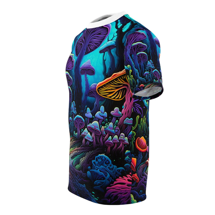 hippieartzone T-Shirt Fiametta Bellini - Psychedelic Camouflage Tee - Blacklight Reactive Apparel
