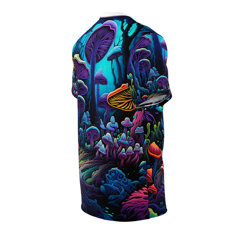 hippieartzone T-Shirt Fiametta Bellini - Psychedelic Camouflage Tee - Blacklight Reactive Apparel
