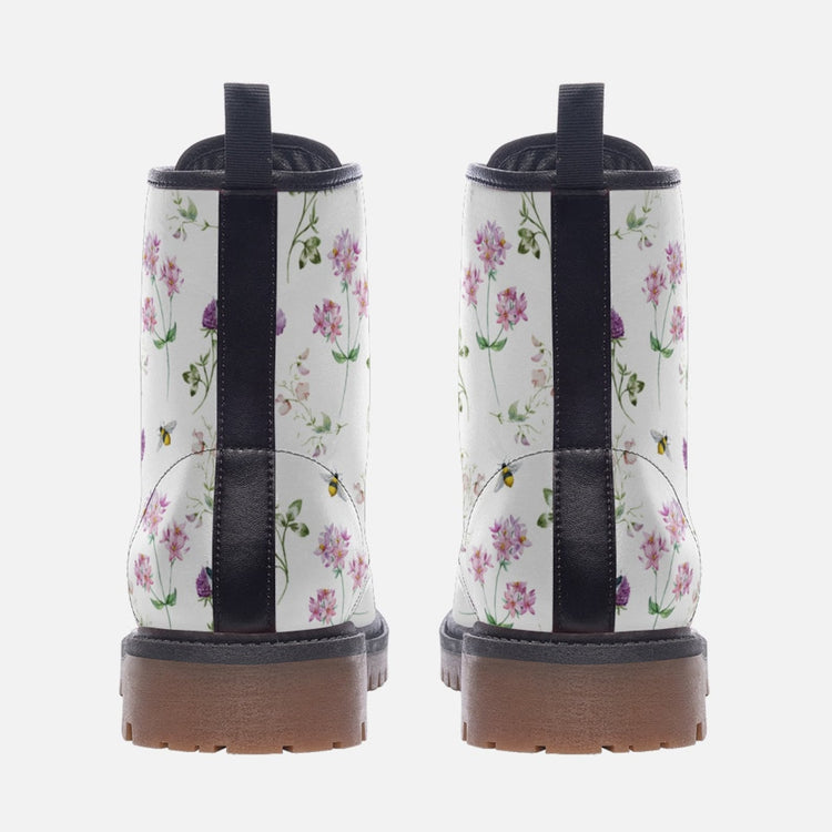Hippie Art Zone - Botanical Floral Vegan Boots.