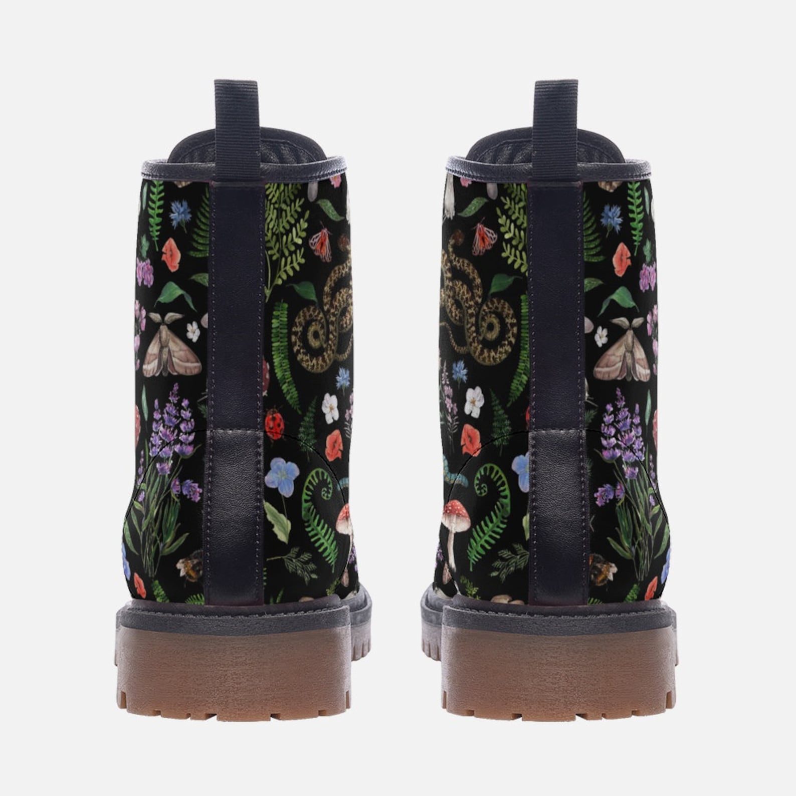 Hippie Art Zone - Faecore Mushroom Print Boots.