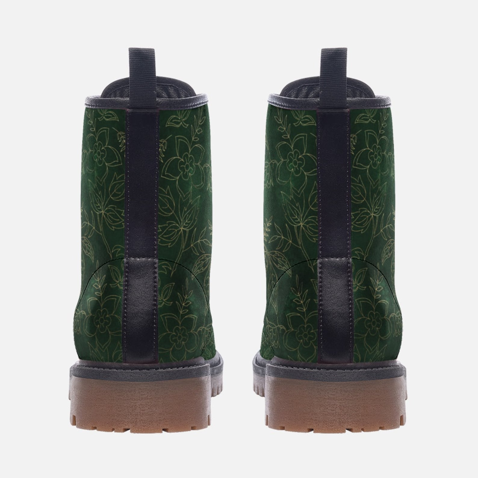 Hippie Art Zone - Fairy Witch Vegan Leather Combat Boots.