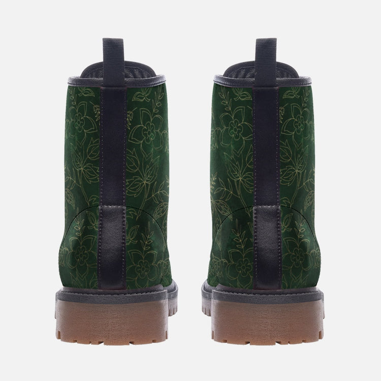 Hippie Art Zone - Fairy Witch Vegan Leather Combat Boots.