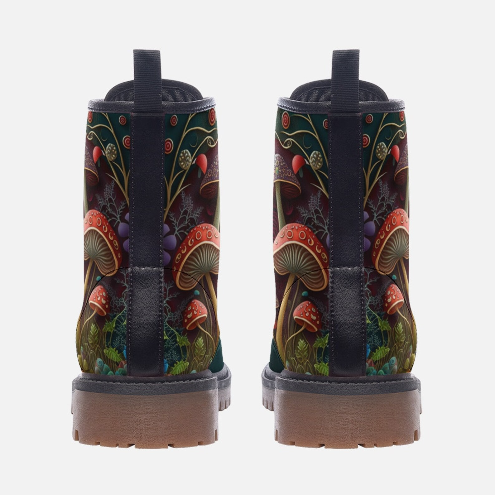 Hippie Art Zone - Vegan Leather Combat Boots.
