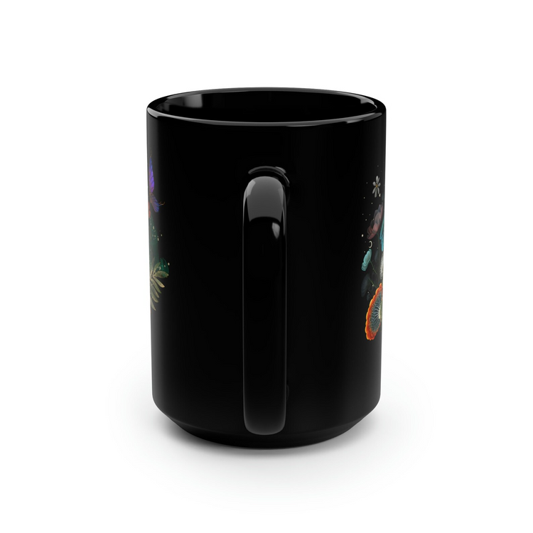 hippieartzone Mug - Mushroom Mug Floral Coffee Mug.
