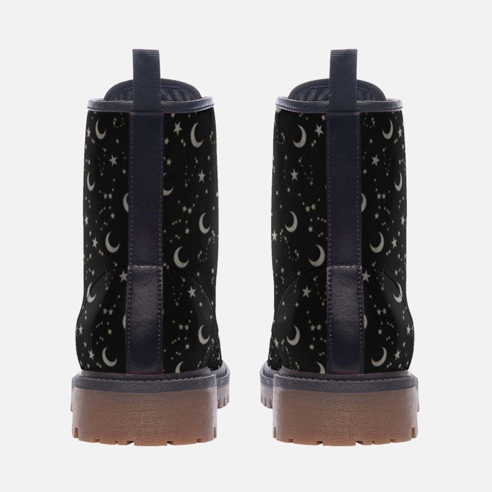 Hippie Art Zone - Celestial Vegan Combat Boots.