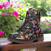 Hippie Art Zone - Trippy Mushroom Faux Leather Boots.