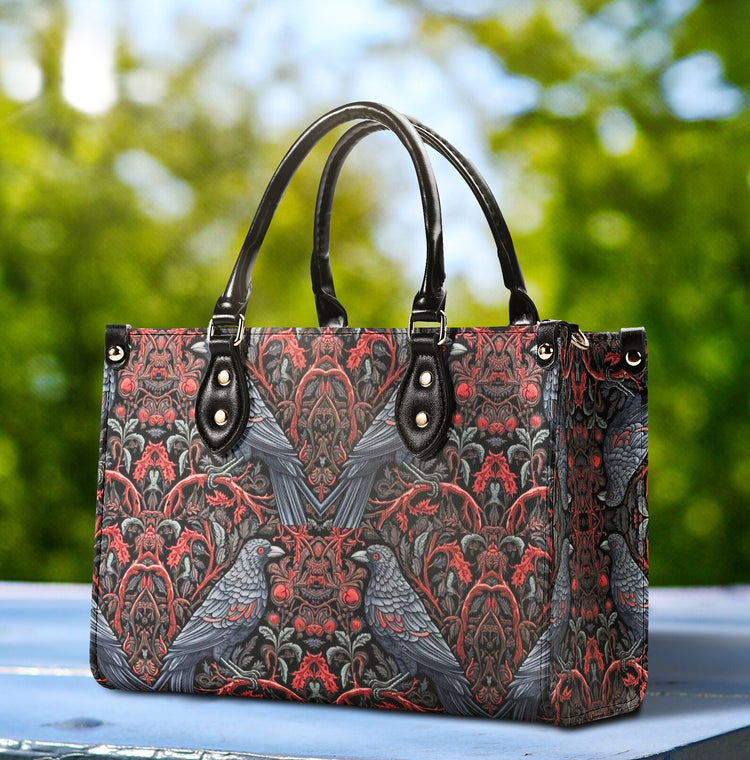 hippieartzone Bag - Cottagecore Witchy Raven Handbag.