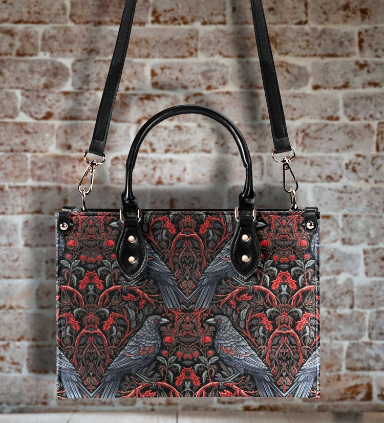 hippieartzone Bag - Cottagecore Witchy Raven Handbag.
