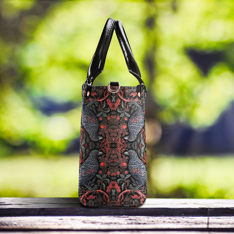 hippieartzone Bag - Cottagecore Witchy Raven Handbag.