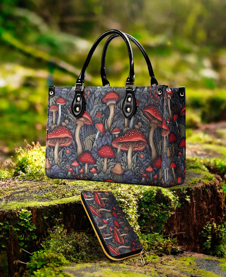 hippieartzone Bag - Cottagecore Mushroom Forest Tote Purse.