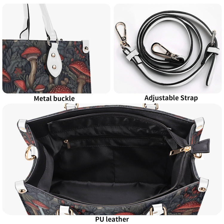 hippieartzone Bag - Cottagecore Mushroom Forest Tote Purse.
